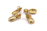 Pineapple Pendant - Raw Brass Pineapple Pendants (20x9x4.3mm) N0255