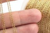 Raw Brass Chain, (1.27x2mm) Raw Brass Soldered Chain 10m-20m-50m-90m MB 7-1 Z174