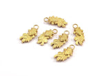 Brass Goldfish Charm, Raw Brass Gold Fish Pendants, Jewelry Supplies, Findings (16x7mm) N0412