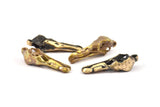 Bird Skull Charm, 1 Solid Bronze and Oxidized Bronze Bird Skull Pendant with 1 Loop (30x10x8mm) N0347