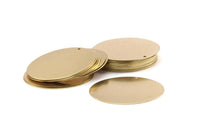 46mm Round Tag, 8 Huge Raw Brass Round Tags with 1 Hole (46x0.8mm) A0850