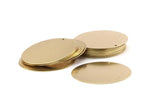 46mm Round Tag, 8 Huge Raw Brass Round Tags with 1 Hole (46x0.8mm) A0850