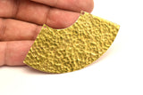 Hammered Bar Pendant,  Hammered Brass Geometric Necklace Pendant, Earring Drops with 2 Holes (65x27mm) N0288