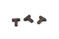 Opal T Letter - Snythetic Opal Initial Letter (10x9x2.50mm) F044