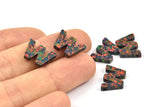 Opal W Letter - Snythetic Opal Initial Letter (10x14x2.50mm) F008
