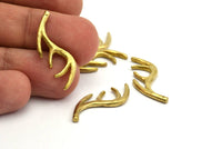 Brass Bruckhorn Bracelet Part, Raw Brass Bracelet Parts (30mm) N0420