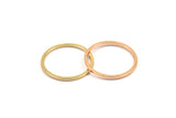 Gold / Rose Gold Connector, 100 Rose Gold Plated Brass Circle Connectors (18x1x1mm) BS 1096 Q0021
