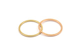 Gold / Rose Gold Connector, 12 Rose Gold Plated Brass Circle Connectors (18x1x1mm) BS 1096 Q0021