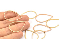 Rose Gold / Gold  Drop Connector, 12 Rose Gold Plated - Gold Plated Connectors (32x22x0.8mm) BS 1137 Q0075