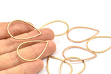 Rose Gold / Gold  Drop Connector, 12 Rose Gold Plated - Gold Plated Connectors (32x22x0.8mm) BS 1137 Q0075