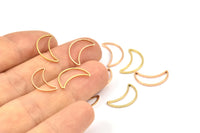 Rose Gold / Gold Moon Ring, 12 Rose Gold Plated - Gold Plated Brass Moons (15x8.5mm) Bs1163m D0150 Q0360