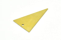 Brass Triangle Charm, 50 Raw Brass Triangle Charms With 1 Hole (25x16mm) A0008