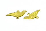 Brass Bird Connector, 25 Raw Brass Bird Connectors With 2 Holes (22x13mm) Brs 1047 A0381