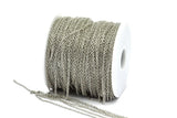 Silver Brass Chain, Silver Tone Brass Soldered Chain (2x1.5mm) 3m-5m-10m-20m-50m-90m MB 7-6 Z059
