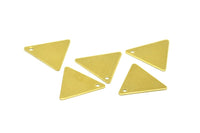 Pirinç Küçük Üçgenler, 1 Delikli 1000 Ham Pirinç Üçgen Tılsımı (12x14mm) A0013