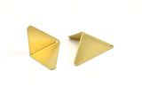 Brass Kite Charms, 6 Raw Brass Geometric Triangle Earring Charms (22mm) U010