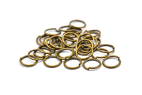 8mm Jump Ring - 100 Antiqued Brass Jump Rings (8x0.85mm) A0334