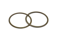 Antique Brass Ring, 20 Antique Brass Connector Rings (28mm) K035