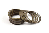 Boho Brass Connector, 50 Antique Brass Connector Rings (28mm) K035