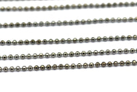 Gunmetal Brass Chain, 5 Meters - 16.5 Feet 1.2 Gunmetal Brass Faceted Ball Chain - W72 ( Z023 )