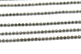 Gunmetal Brass Chain, 5 Meters - 16.5 Feet 1.2 Gunmetal Brass Faceted Ball Chain - W72 ( Z023 )