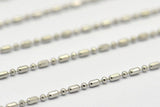 Stick Ball Chain, Silver Tone Sticks and Balls Chain (1.2mm) 3m-5m-10m-20m-50m-90m MB 7-4