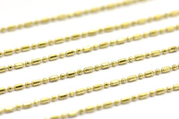 Stick Ball Chain, Raw Brass Sticks and Balls Chain (1.2mm) 3m-5m-10m-20m-50m-90m MB 7-3 Z101