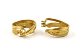 Stone Ring Settings - Raw Brass Adjustable Claw Ring Settings - Pad Size 4mm N0161