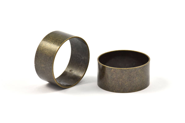 Antique Brass Tube Beads, 6 Antique Brass Plated Tubes, Bracelet Findings, Brass Charms (20x10mm) Bs 1498