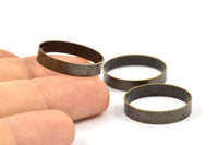 Wide Antique Brass Tube Beads, 10 Antique Brass Plated Tubes (20x4mm) Bs 1495