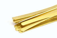 Rectangle Stamping Blank, 6 Raw Brass Bracelet Stamping Blanks (6x145x1mm) D0226