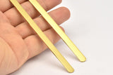 Rectangle Stamping Blank, 6 Raw Brass Bracelet Stamping Blanks (6x145x1mm) D0226