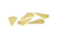Tiny Necklace Triangle, 24 Raw Brass Triangle Charms with 1 hole (22x12x0.60mm) D0346