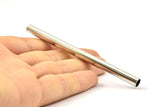Silver Tone Tubes, 12  Brass Tubes (6x90mm) Bs 1539 H0409