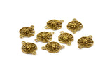 Pirinç Örümcek Bağlantı Elemanı, 12 Ham Pirinç Örümcek Ağı Bağlantı Elemanı (16x11mm) N0352