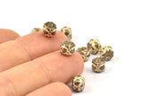 Tiny Alloy Beads, 30 Zinc Alloy Bracelet Parts (5x6mm) F059