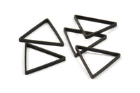 Black Triangle Charm - 24 Oxidized Brass Black Triangle Charms (24x0.8x2mm) Bs 1197 S551