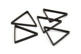 Black Triangle Charm - 24 Oxidized Brass Black Triangle Charms (24x0.8x2mm) Bs 1197 S551
