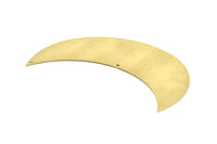 Moon Wall Art, 4 Raw Brass Crescent Moon Wall Hanging Decor with 4 Holes (90x35x0.60mm) H0419