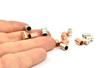 Brass End Cap 25 End Cap , Cord Tip - 4mm Cord End - (7.5x5mm)  b0060