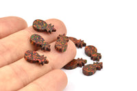 Tiny Opal Pineapple, 1 PC Synthetic Opal Pineapple Bead (14x7mm)  F074