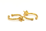 Adjustable Ring Settings - 4 Raw Brass 4 Claw Ring Blanks - Pad Size 6mm N0318