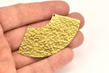 Hammered Bar Pendant,  Hammered Brass Geometric Necklace Pendant, Earring Drops with 2 Holes (65x27mm) N0288