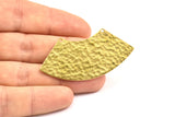 Hammered Bar Pendant,  Hammered Raw Brass Geometric Raw brass Pendant, Earring Drops with 2 Holes (51x20mm) N0290