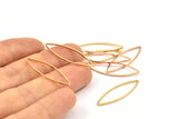 Altın - Gül Altın Markiz Yüzük, 24 Pirinç Markiz Yüzük, Bağlantı Parçası, Tılsımlar (9x28x0,5 mm) D0043 Q0132