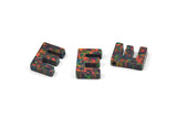 Opal E Letter - Snythetic Opal Initial Letter (10x7.50x2.50mm) F008