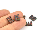 Opal E Letter - Snythetic Opal Initial Letter (10x7.50x2.50mm) F008
