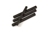 40mm Black Bar Pendant, 6 Oxidized Brass Bars, Necklace, Earring Findings (3x3x40mm) D0243 S580