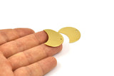 Raw Brass Crescent, 10 Raw Brass Crescent Shaped Moon Blanks (25x15x0.80mm) Moon4  D0494
