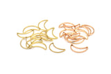 Rose Gold / Gold Moon Ring, 12 Rose Gold Plated - Gold Plated Brass Moons (15x8.5mm) Bs1163m D0150 Q0360